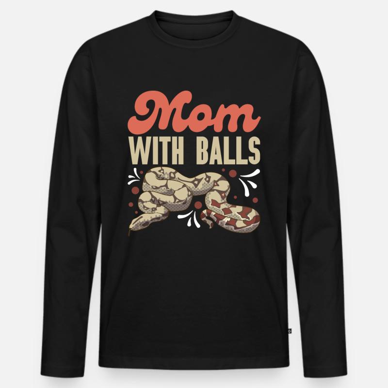 Serpent python boule - T-shirt manches longues Premium bio Homme - noir