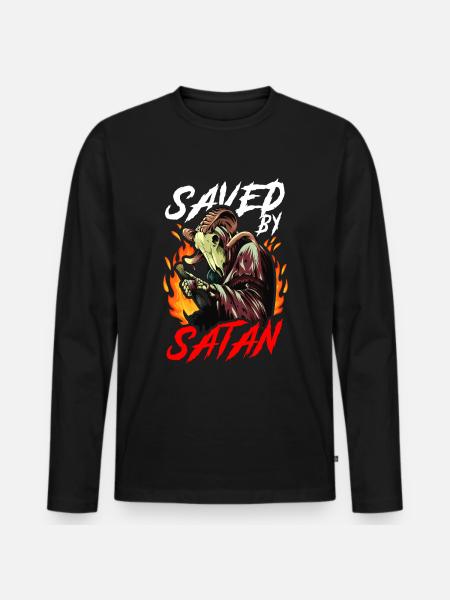 Funny Satanism Satanic - Men's Premium Organic Long Sleeve Shirt - black