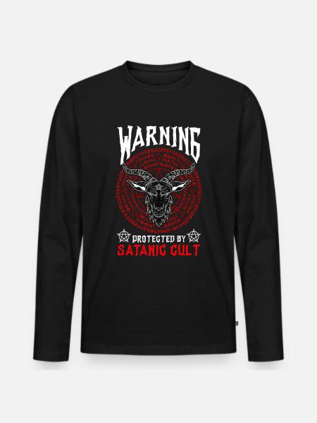 Le joyeux Satan - T-shirt manches longues Premium bio Homme - noir