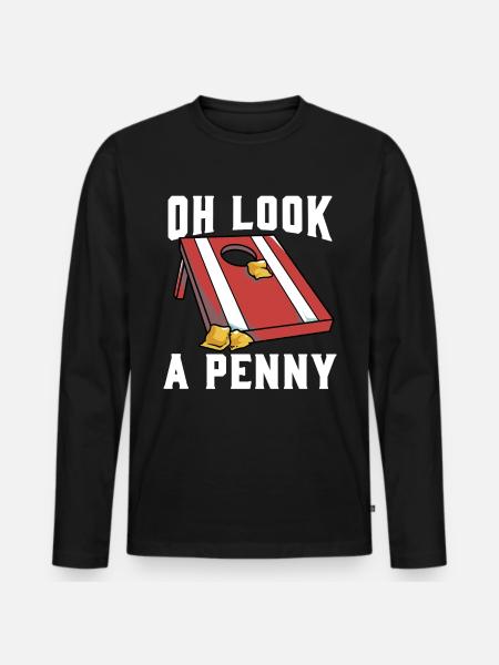 Cornhole Maisloch - Männer Premium Bio Langarmshirt - Schwarz
