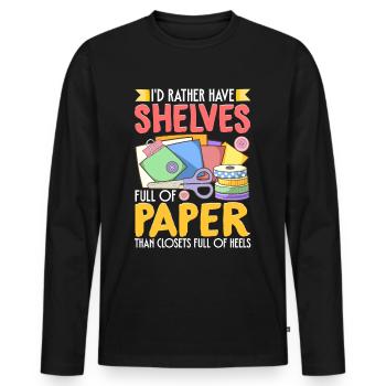 Scrapbooking Scrapbooker - Männer Premium Bio Langarmshirt - Schwarz - Vorne - Nico (187cm)