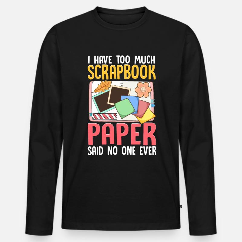 Scrapbooking Scrapbooker - Männer Premium Bio Langarmshirt - Schwarz