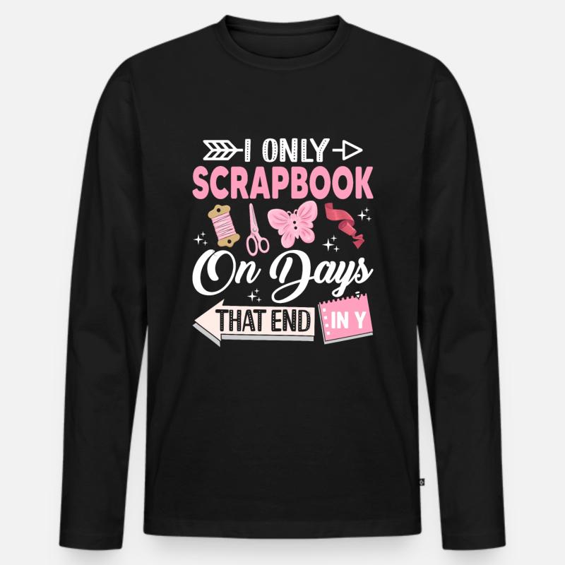 Scrapbooking Scrapbooker - Männer Premium Bio Langarmshirt - Schwarz