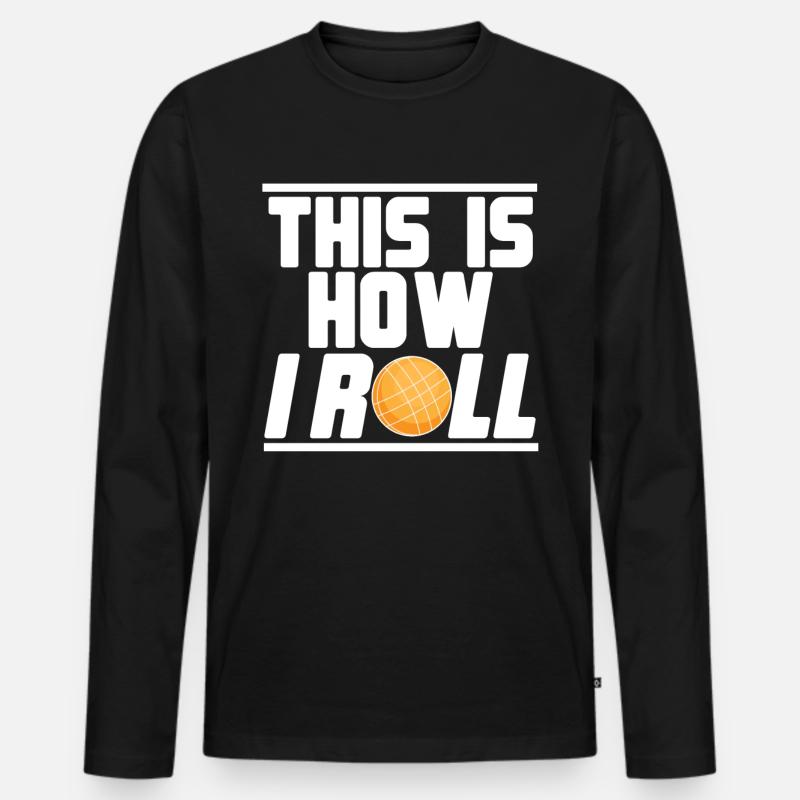 Bocce Ball Spieler - Männer Premium Bio Langarmshirt - Schwarz