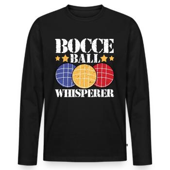 Player - Men's Premium Organic Long Sleeve Shirt - black - Front - Nico (187cm)