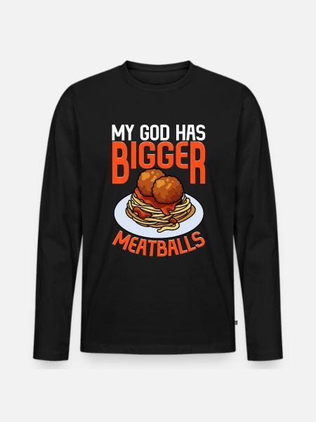 Flying Spaghetti Monster FSM - Men's Premium Organic Long Sleeve Shirt - black