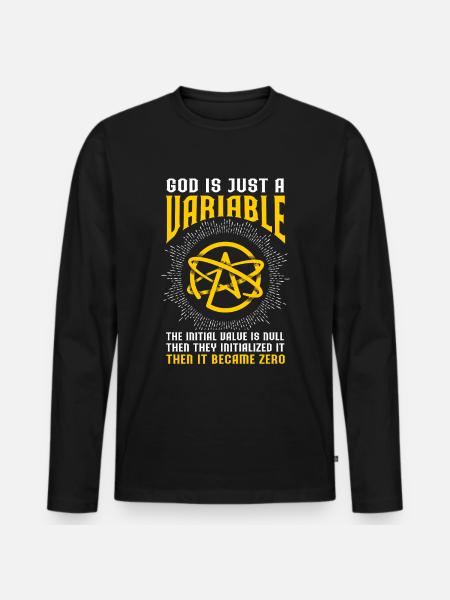 Atheist Atheism - Men's Premium Organic Long Sleeve Shirt - black