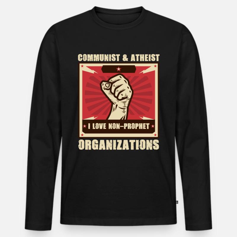 Atheismus - Männer Premium Bio Langarmshirt - Schwarz