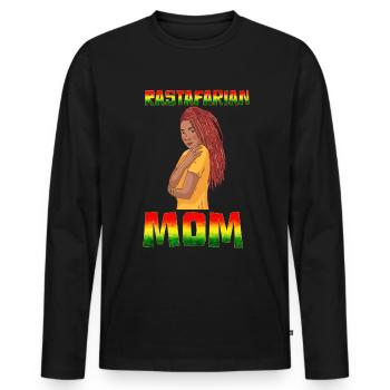 Rastafari Rasta - Männer Premium Bio Langarmshirt - Schwarz - Vorne - Nico (187cm)