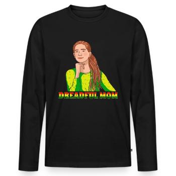 Rastafari Rastafarian Rasta - T-shirt manches longues Premium bio Homme - noir - Devant - Nico (187cm)