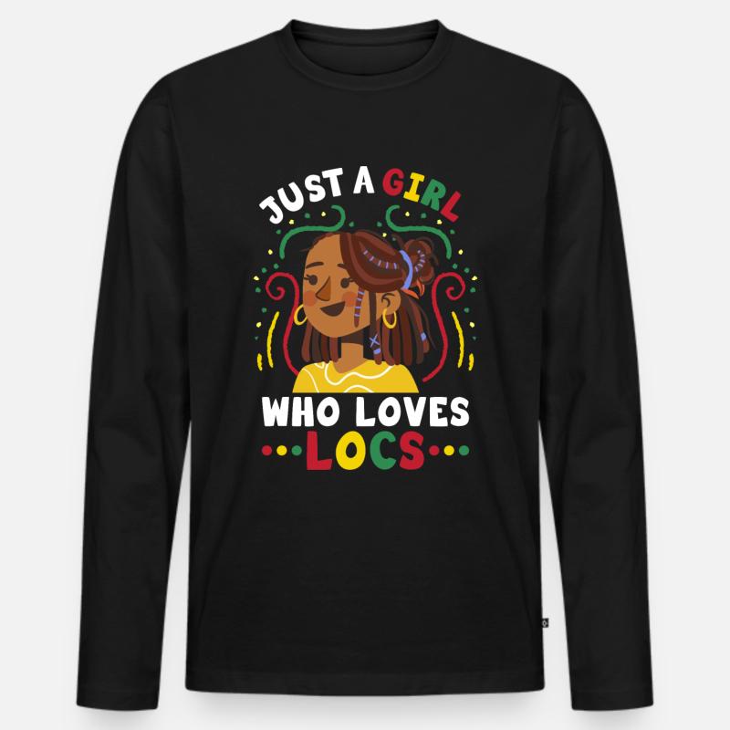 Dreadlocks Rasta Rastafari - Männer Premium Bio Langarmshirt - Schwarz