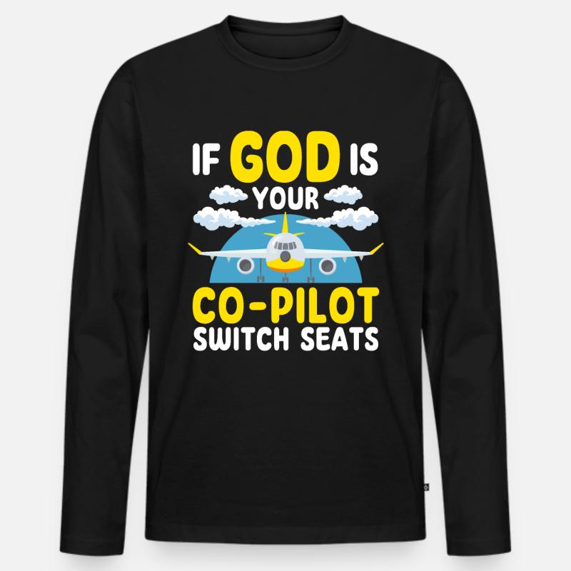 Orthodoxie Orthodoxe - Männer Premium Bio Langarmshirt - Schwarz