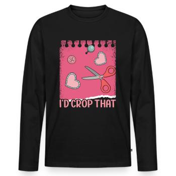 Scrapbooking Scrapbooker - T-shirt manches longues Premium bio Homme - noir - Devant - Nico (187cm)
