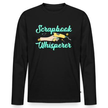 Scrapbooking Scrapbooker - T-shirt manches longues Premium bio Homme - noir - Devant - Nico (187cm)