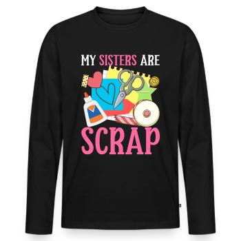Scrapbooking Scrapbooker - T-shirt manches longues Premium bio Homme - noir - Devant - Nico (187cm)
