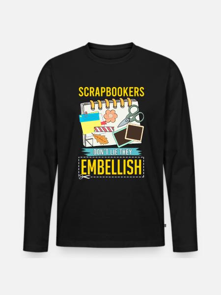 Scrapbooking - Men's Premium Organic Long Sleeve Shirt - black