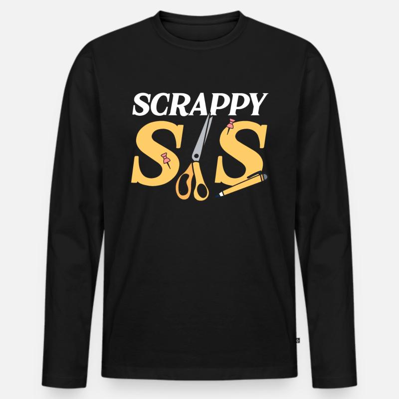 Scrapbooking Scrapbooker - Männer Premium Bio Langarmshirt - Schwarz