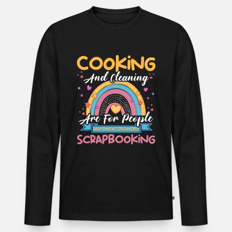 Scrapbooker - Männer Premium Bio Langarmshirt - Schwarz