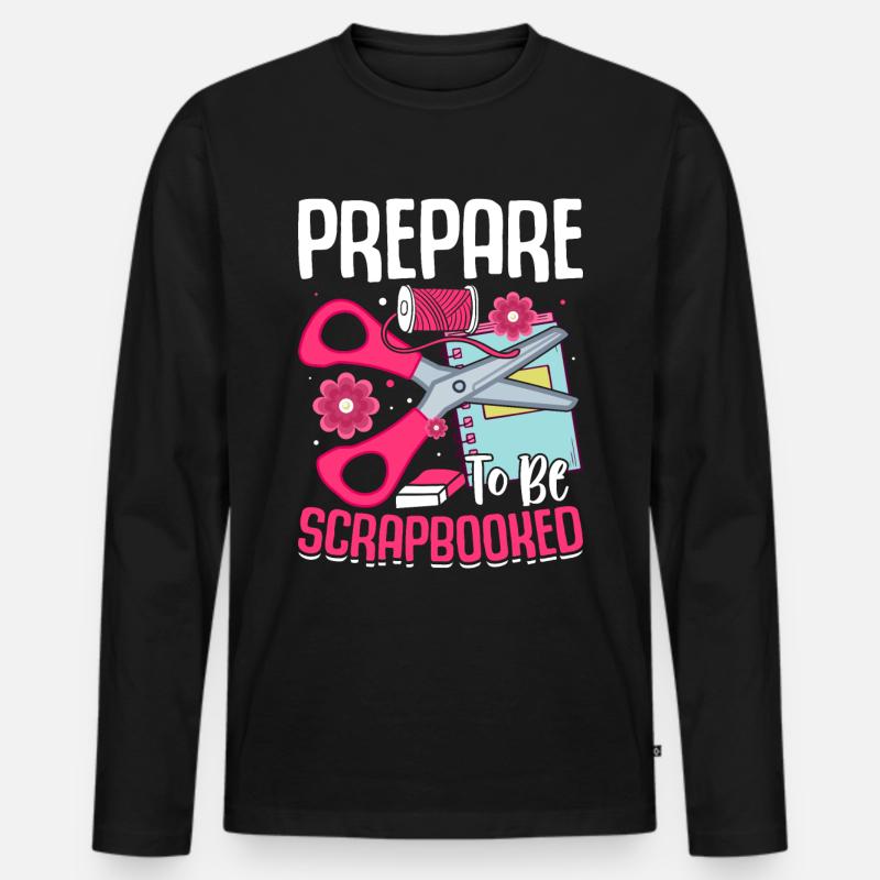 Scrapbooking Scrapbooker - Männer Premium Bio Langarmshirt - Schwarz