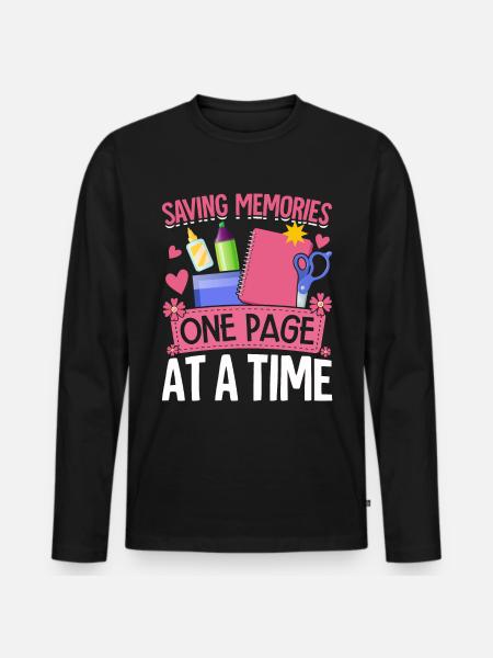 Scrapbooking Scrapbooker - T-shirt manches longues Premium bio Homme - noir
