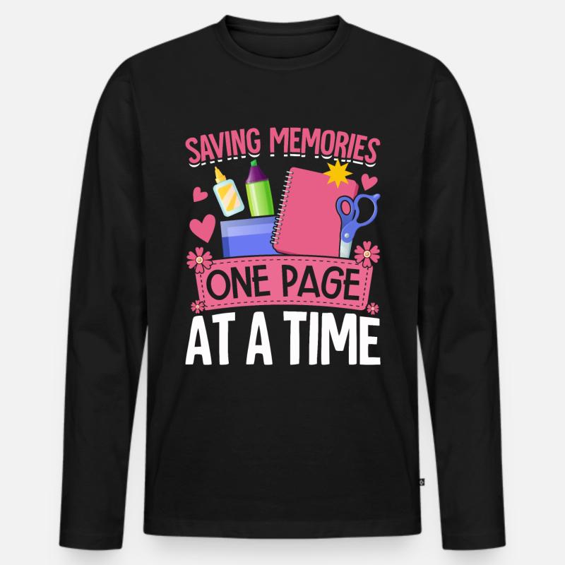 Scrapbooking Scrapbooker - Männer Premium Bio Langarmshirt - Schwarz