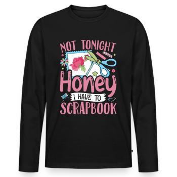 Scrapbooking Scrapbooker - T-shirt manches longues Premium bio Homme - noir - Devant - Nico (187cm)
