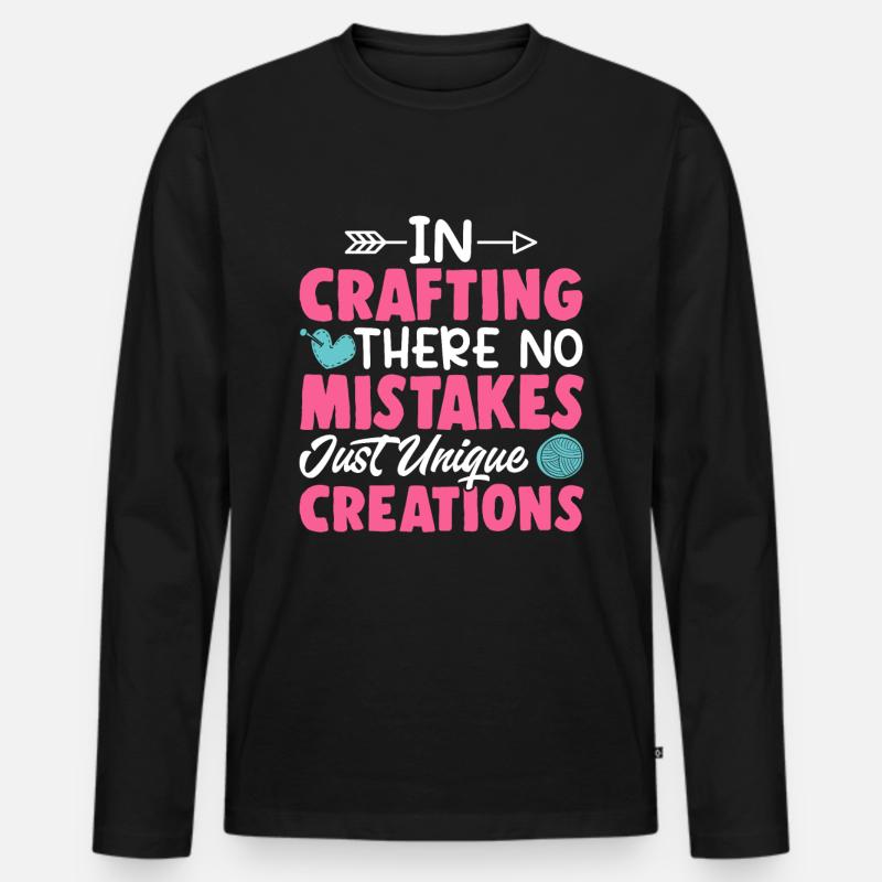 Handwerker - Männer Premium Bio Langarmshirt - Schwarz