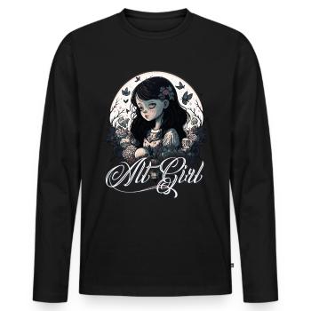 Alt Girl Alternative Girl - Männer Premium Bio Langarmshirt - Schwarz - Vorne - Nico (187cm)