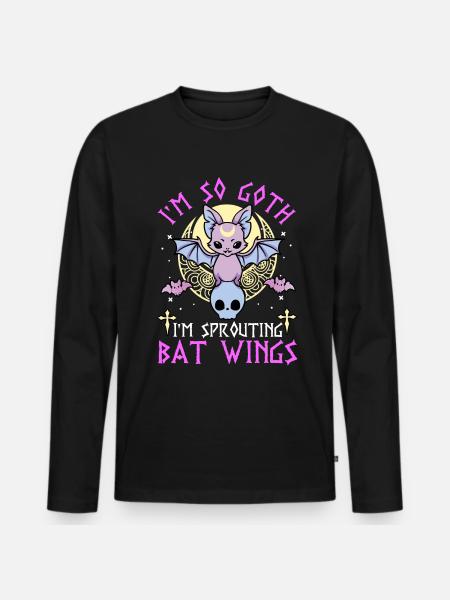 Funny Gothic - Men's Premium Organic Long Sleeve Shirt - black