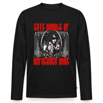 Funny Gothic Goth - Men's Premium Organic Long Sleeve Shirt - black - Front - Nico (187cm)