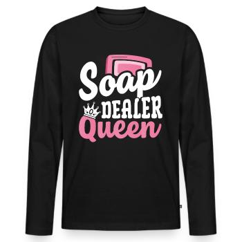 Soap Making, Soap Maker, Soapologist - Men's Premium Organic Long Sleeve Shirt - black - Front - Nico (187cm)