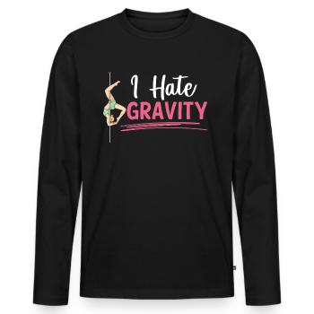 Aerial Silk Aerialist - Männer Premium Bio Langarmshirt - Schwarz - Vorne - Nico (187cm)
