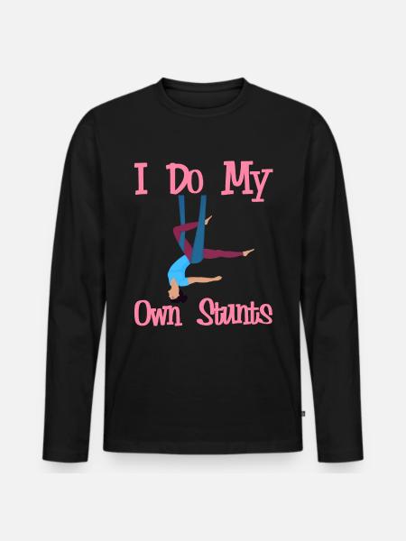 Aerial Silk Aerialist - Männer Premium Bio Langarmshirt - Schwarz