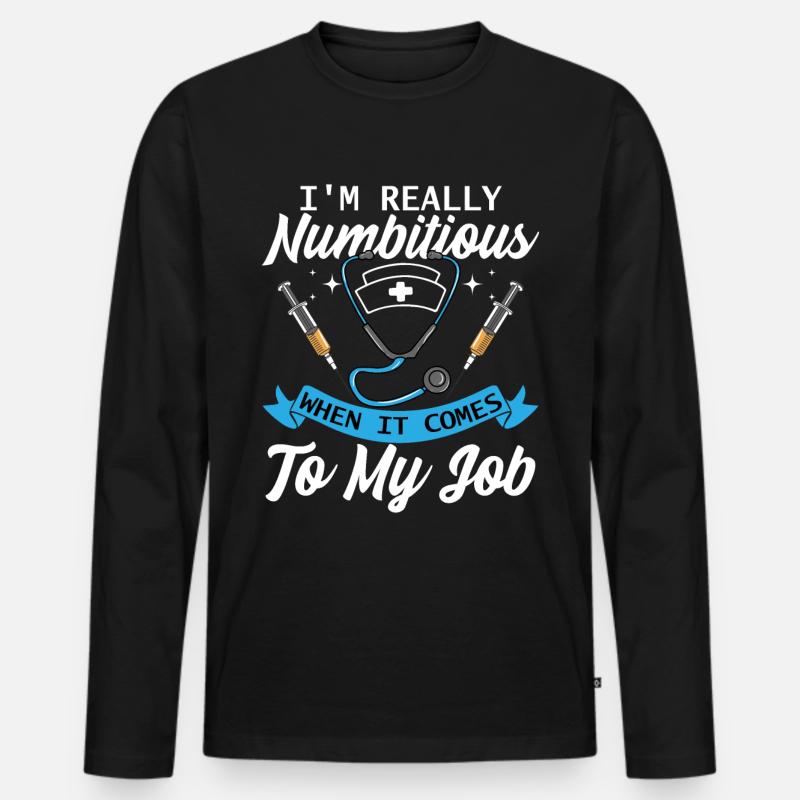 Anästhesist - Männer Premium Bio Langarmshirt - Schwarz