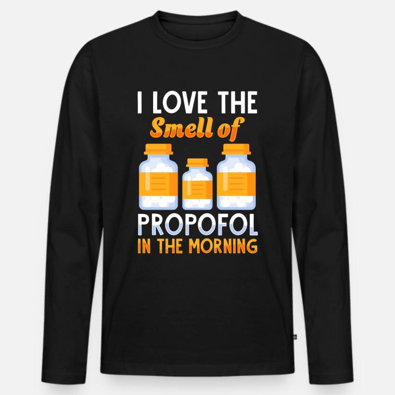 Anästhesist - Männer Premium Bio Langarmshirt - Schwarz