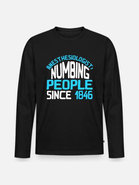 Anesthesiology - Men's Premium Organic Long Sleeve Shirt - black