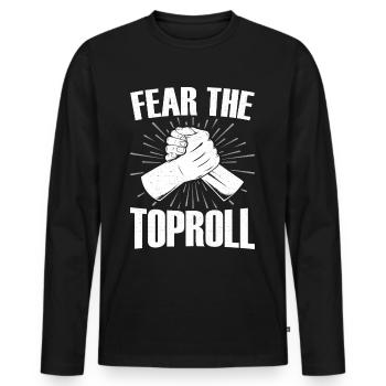 Arm wrestling arm wrestler - Men's Premium Organic Long Sleeve Shirt - black - Front - Nico (187cm)