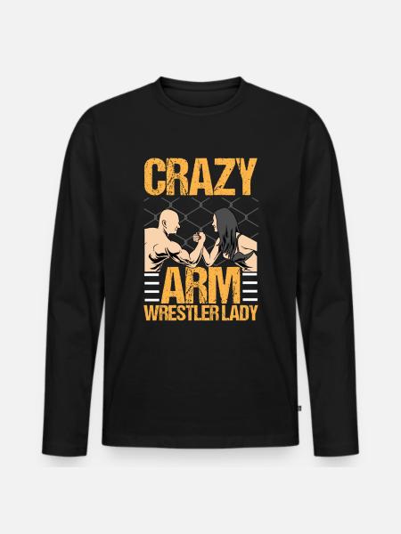 Arm wrestling - Men's Premium Organic Long Sleeve Shirt - black