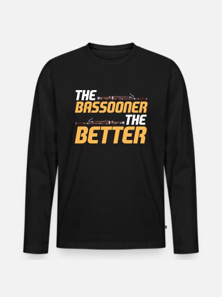 Fagott Fagottist - Männer Premium Bio Langarmshirt - Schwarz