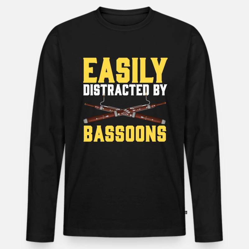Fagottist - Männer Premium Bio Langarmshirt - Schwarz