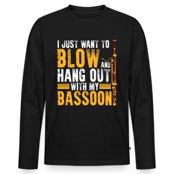 Fagottist - Männer Premium Bio Langarmshirt - Schwarz - Vorne - Nico (187cm)