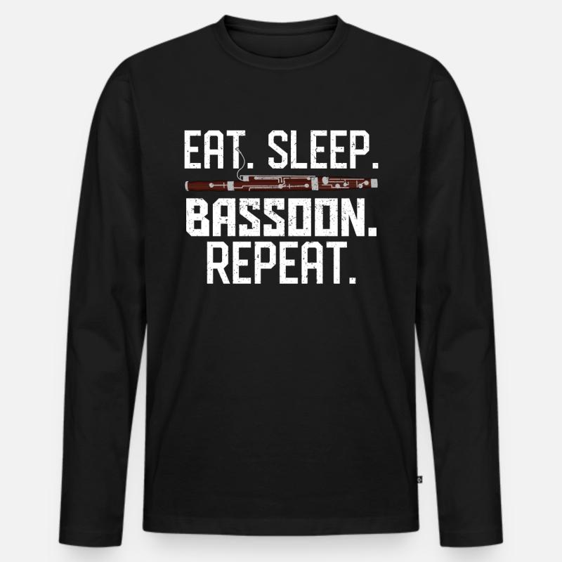 Fagottist - Männer Premium Bio Langarmshirt - Schwarz
