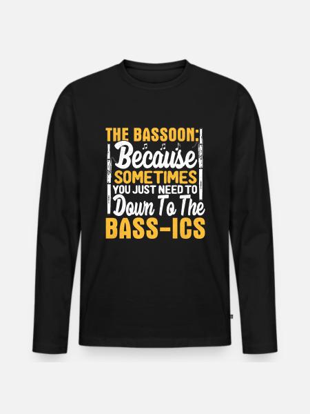 Fagottist - Männer Premium Bio Langarmshirt - Schwarz