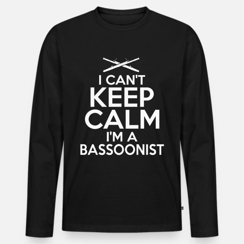 Fagott - Männer Premium Bio Langarmshirt - Schwarz