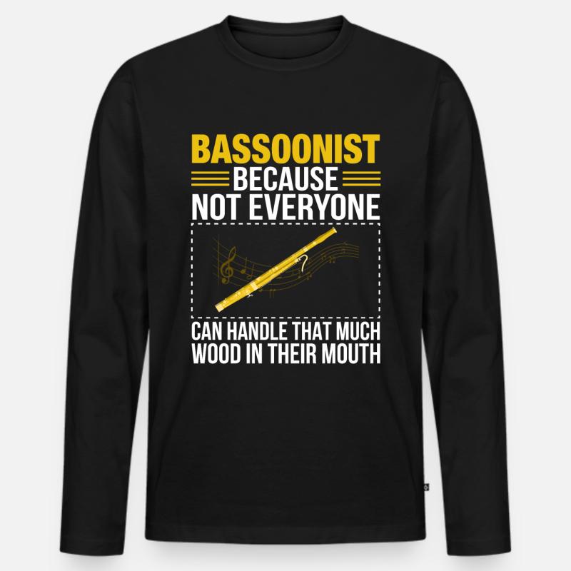 Fagott - Männer Premium Bio Langarmshirt - Schwarz