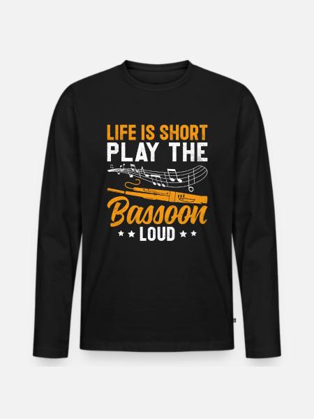 Bassoonist - Men's Premium Organic Long Sleeve Shirt - black