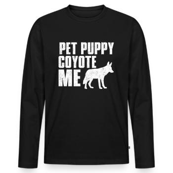 Coyote Hunt Coyote Hunter Yote - T-shirt manches longues Premium bio Homme - noir - Devant - Nico (187cm)