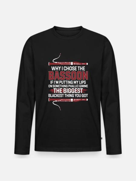 Bassoonist - Men's Premium Organic Long Sleeve Shirt - black