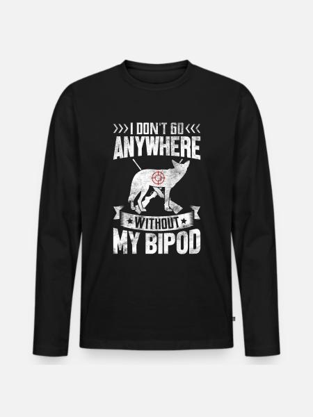 Coyote Hunt Coyote Hunter Yote - Men's Premium Organic Long Sleeve Shirt - black