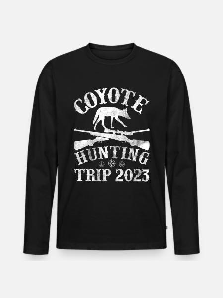 Coyote Hunter Yote - Men's Premium Organic Long Sleeve Shirt - black